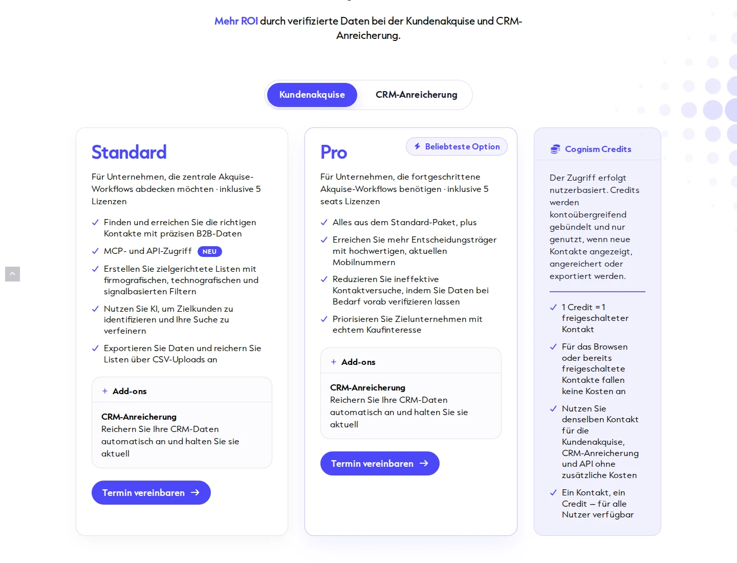 Cognism plans and allowances