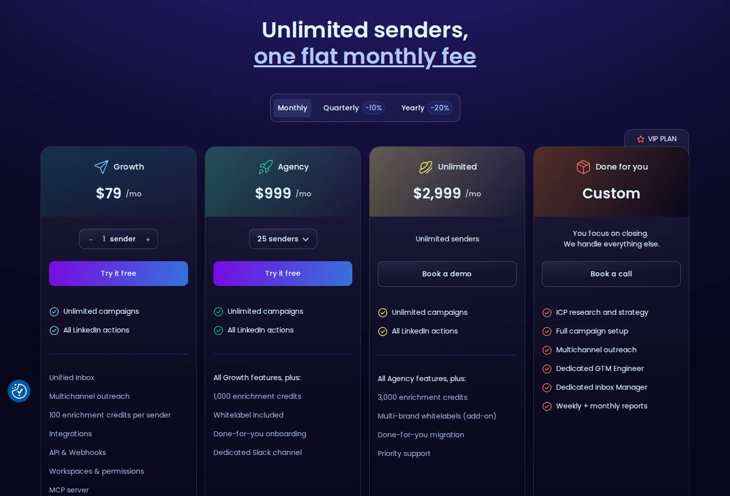 HeyReach plans and allowances