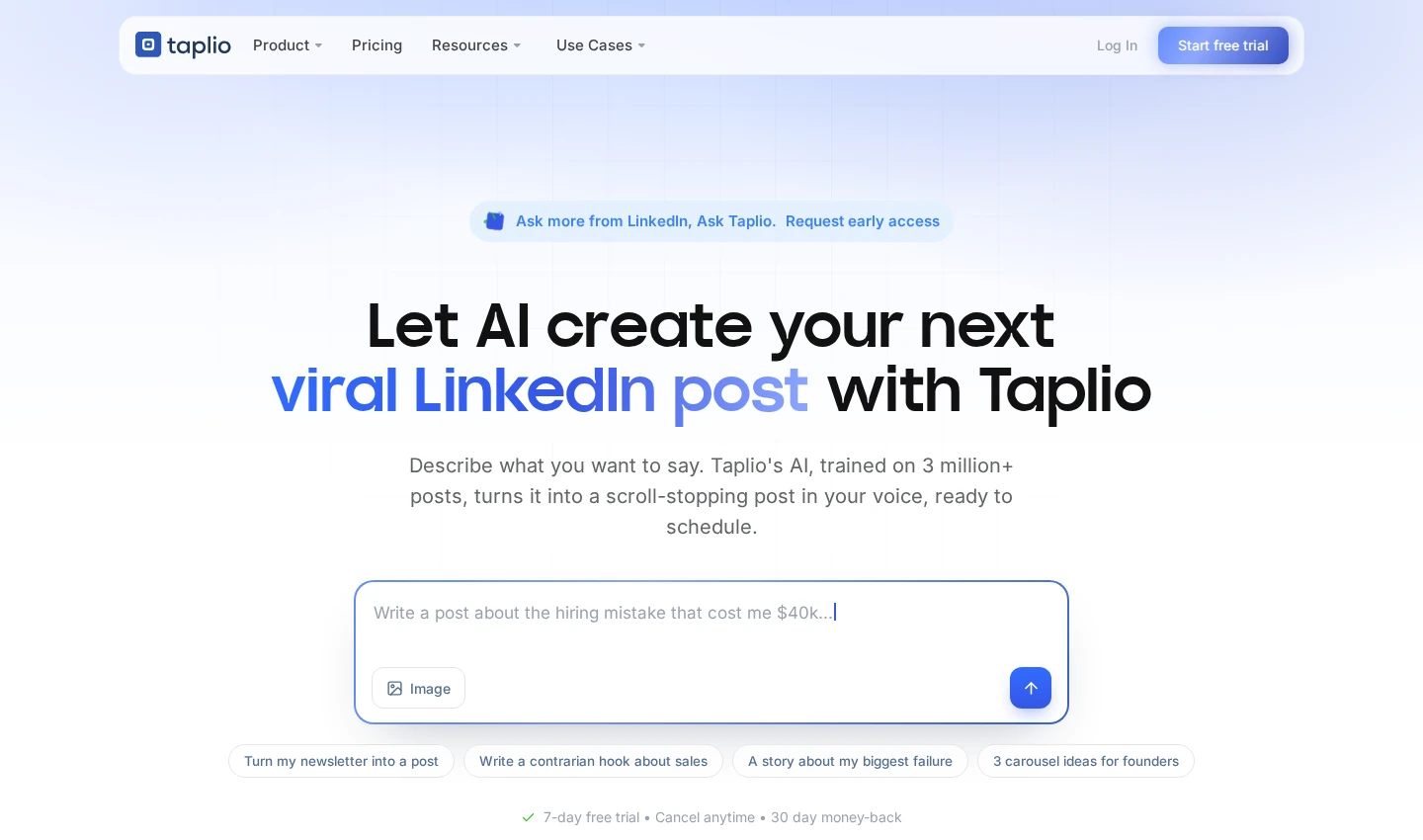 Taplio prospecting overview