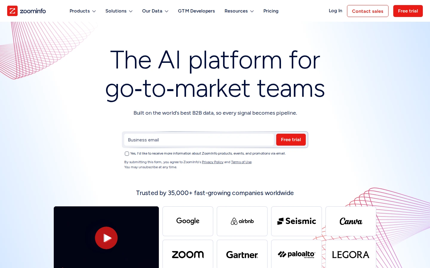 ZoomInfo official homepage
