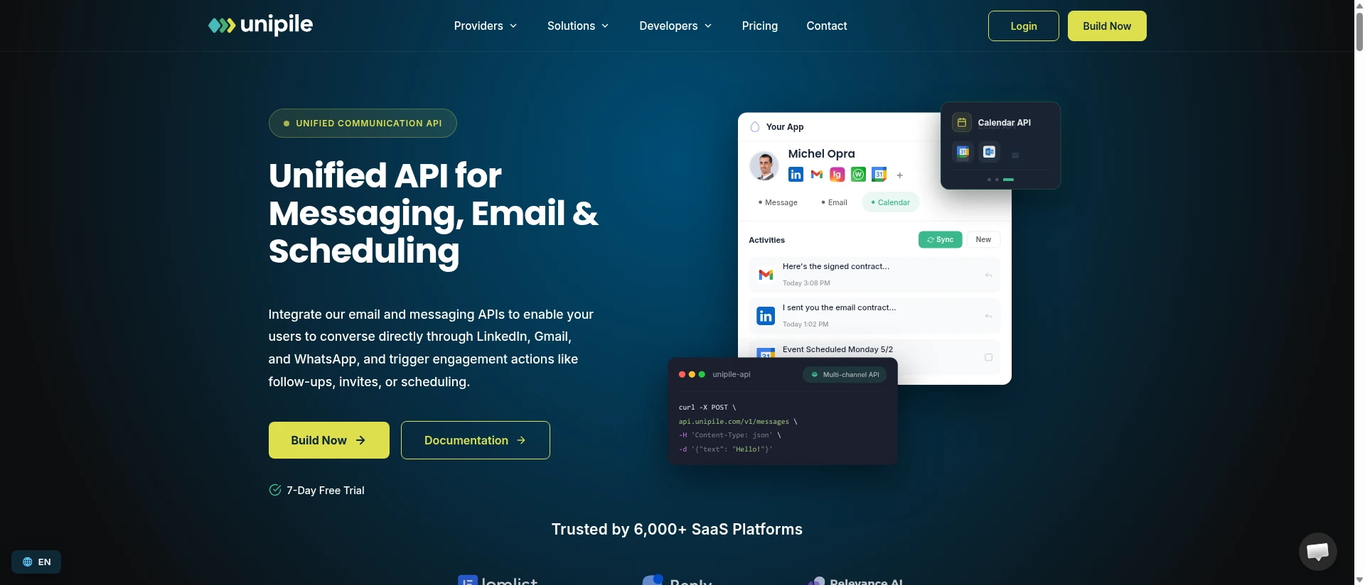 Unipile connected-account API