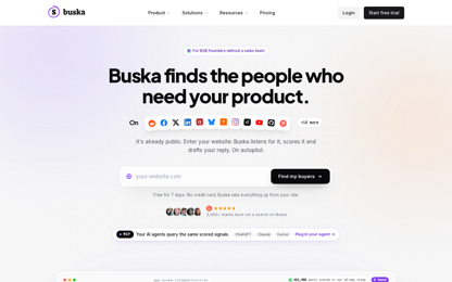 Buska official hero section