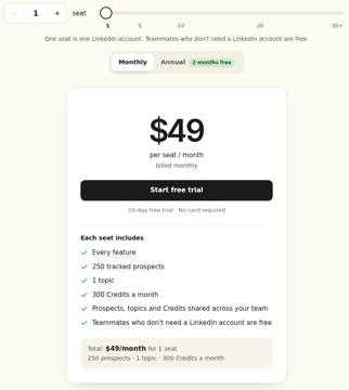 Extrovert official pricing section
