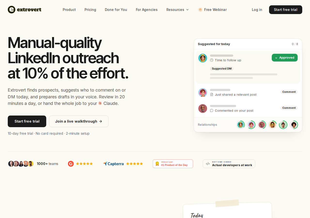 Extrovert official product positioning