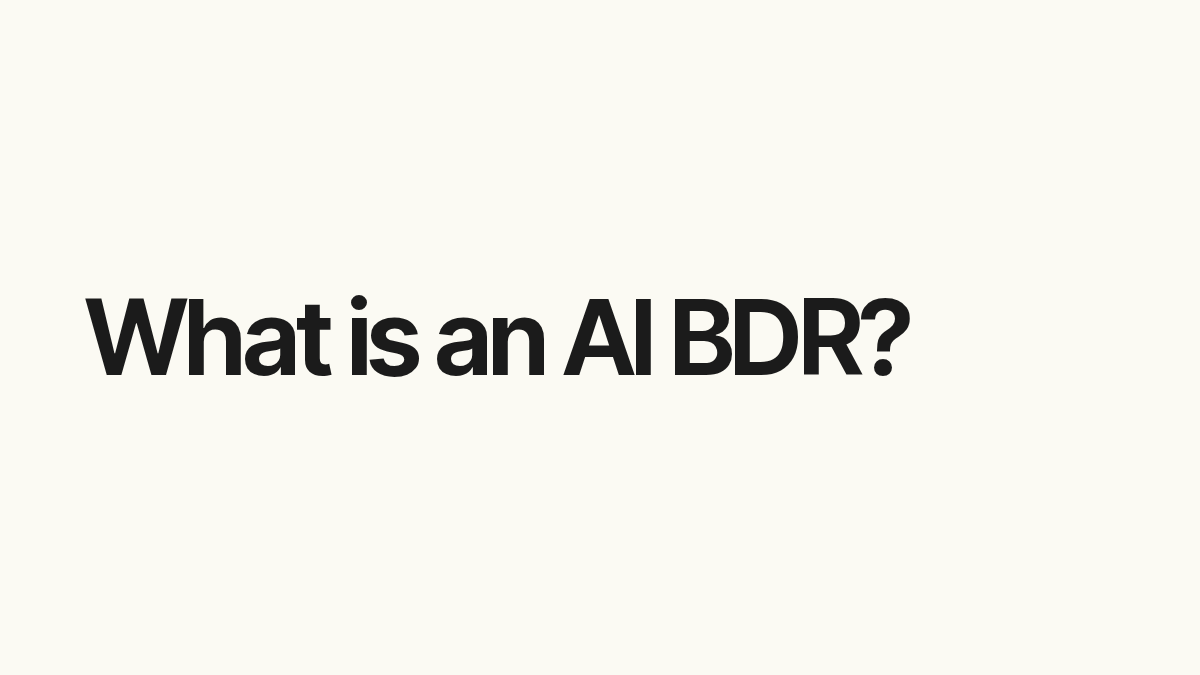 What is an AI BDR?.
