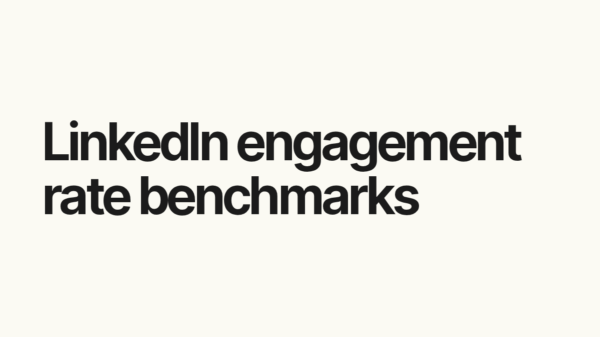 LinkedIn engagement rate benchmarks.