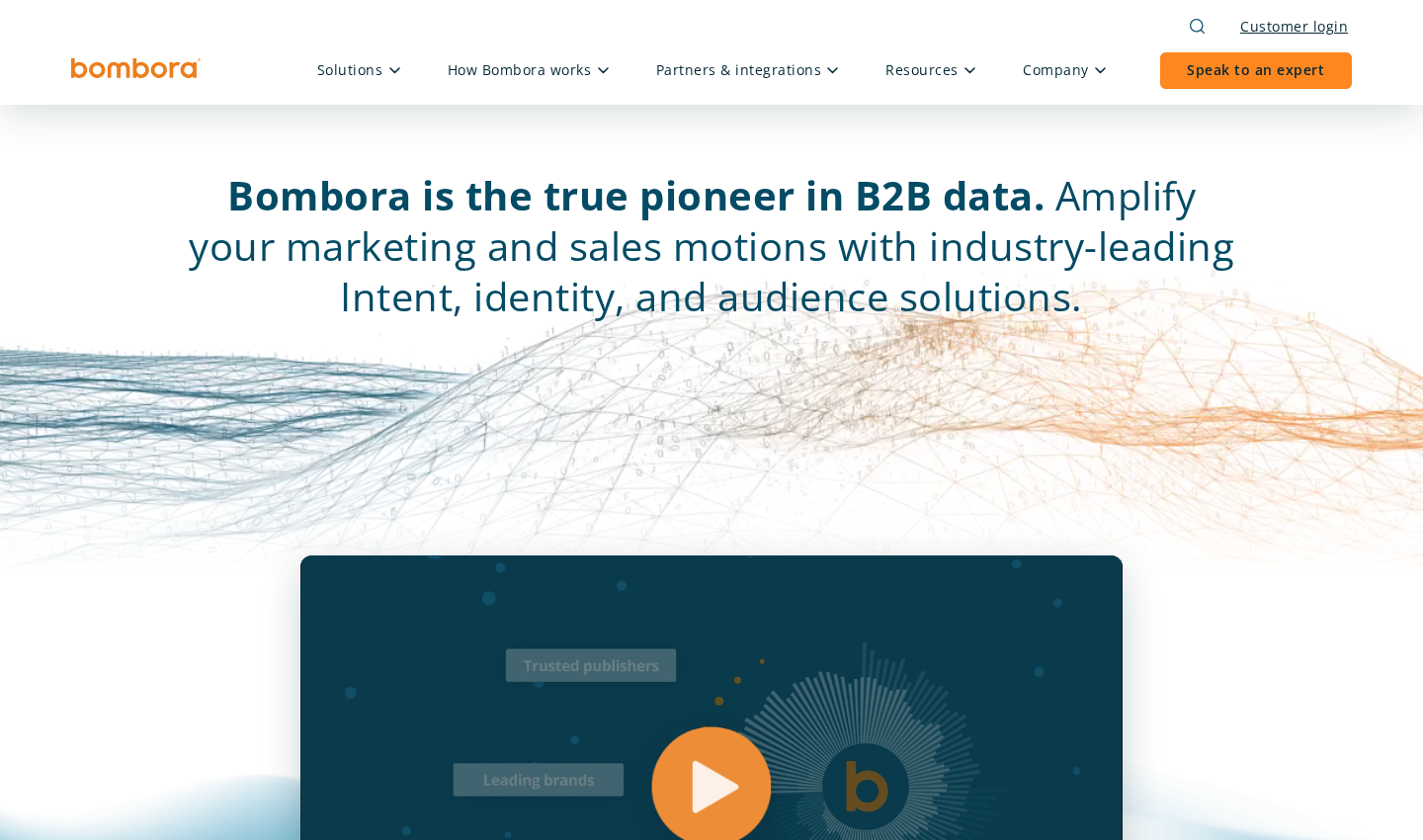 Bombora official homepage hero