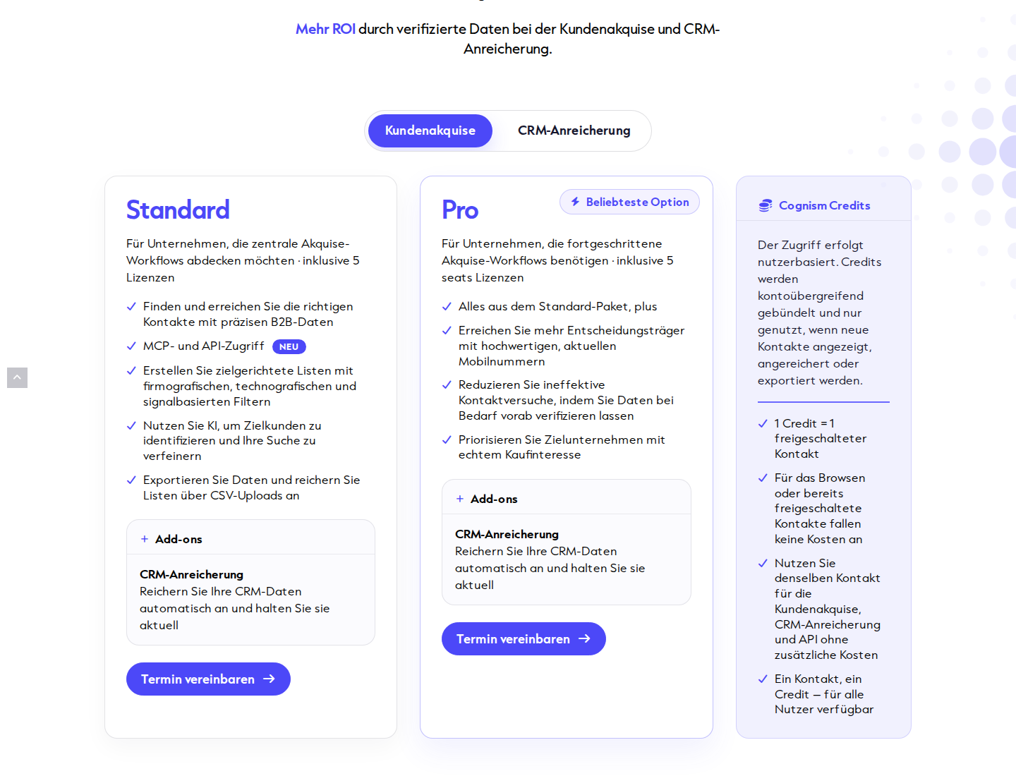 Cognism official pricing section