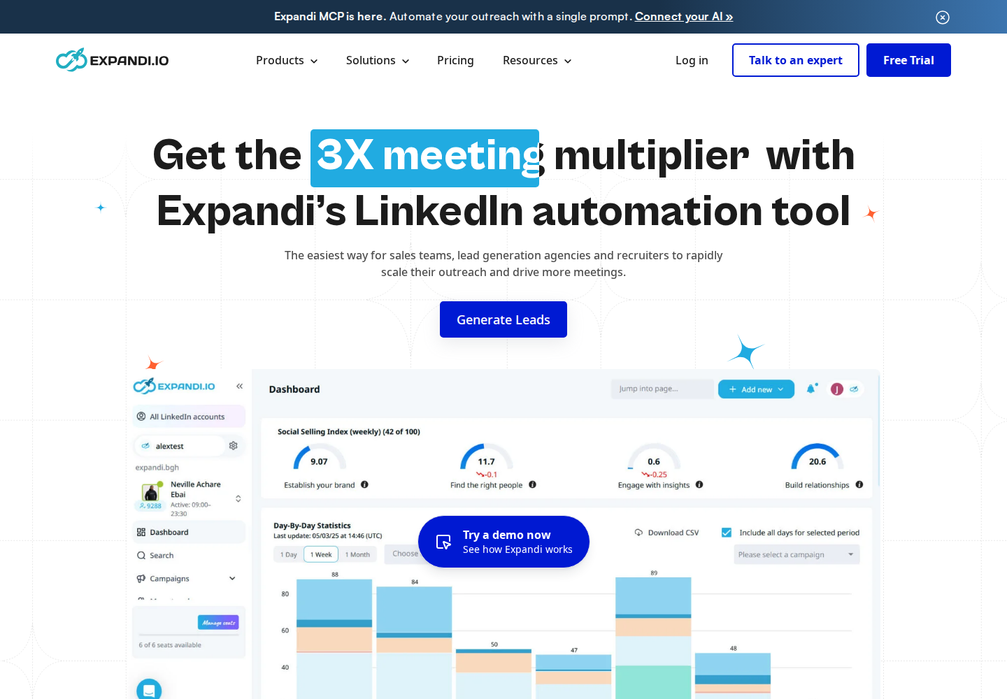 Expandi official homepage