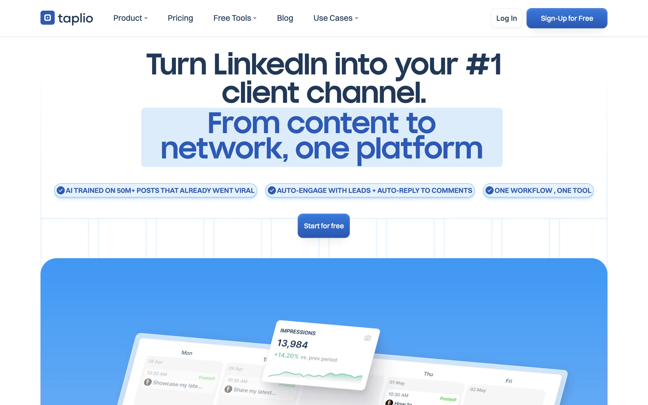 LinkedIn Engagement with Taplio