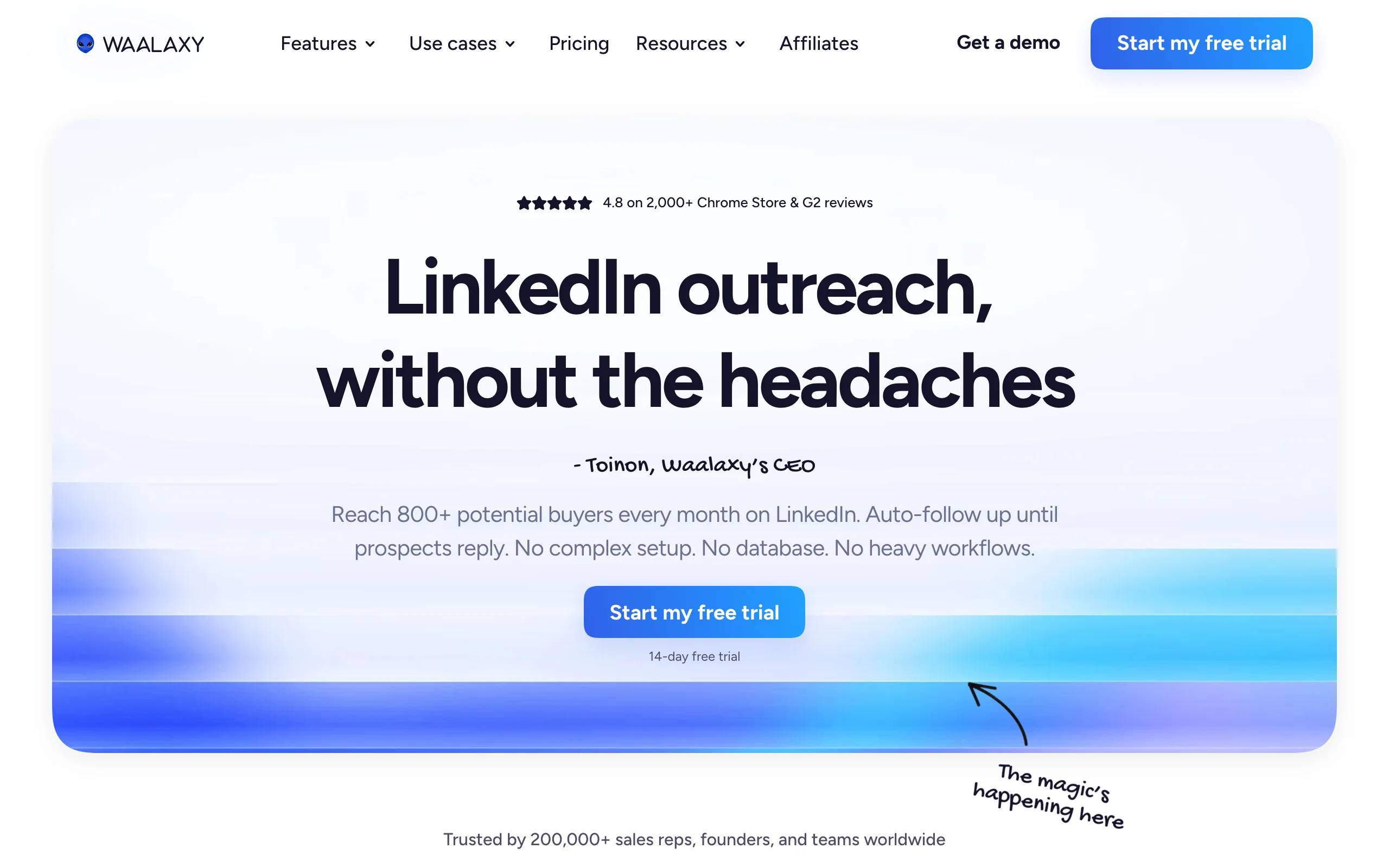 Best LinkedIn Prospecting Tools with Waalaxy