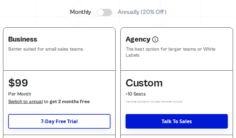 Expandi official pricing and billing context