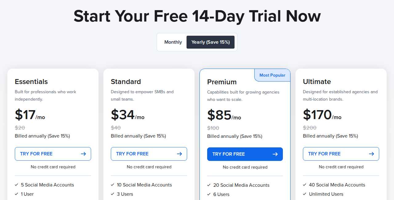 SocialPilot official pricing and billing context