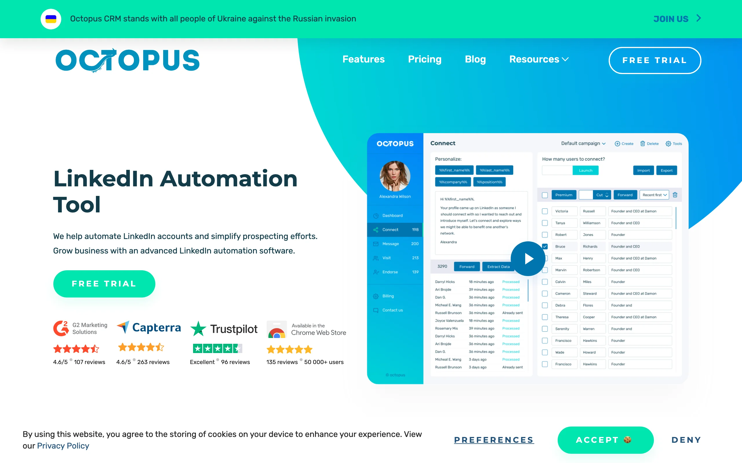 PhantomBuster Alternatives with Octopus CRM