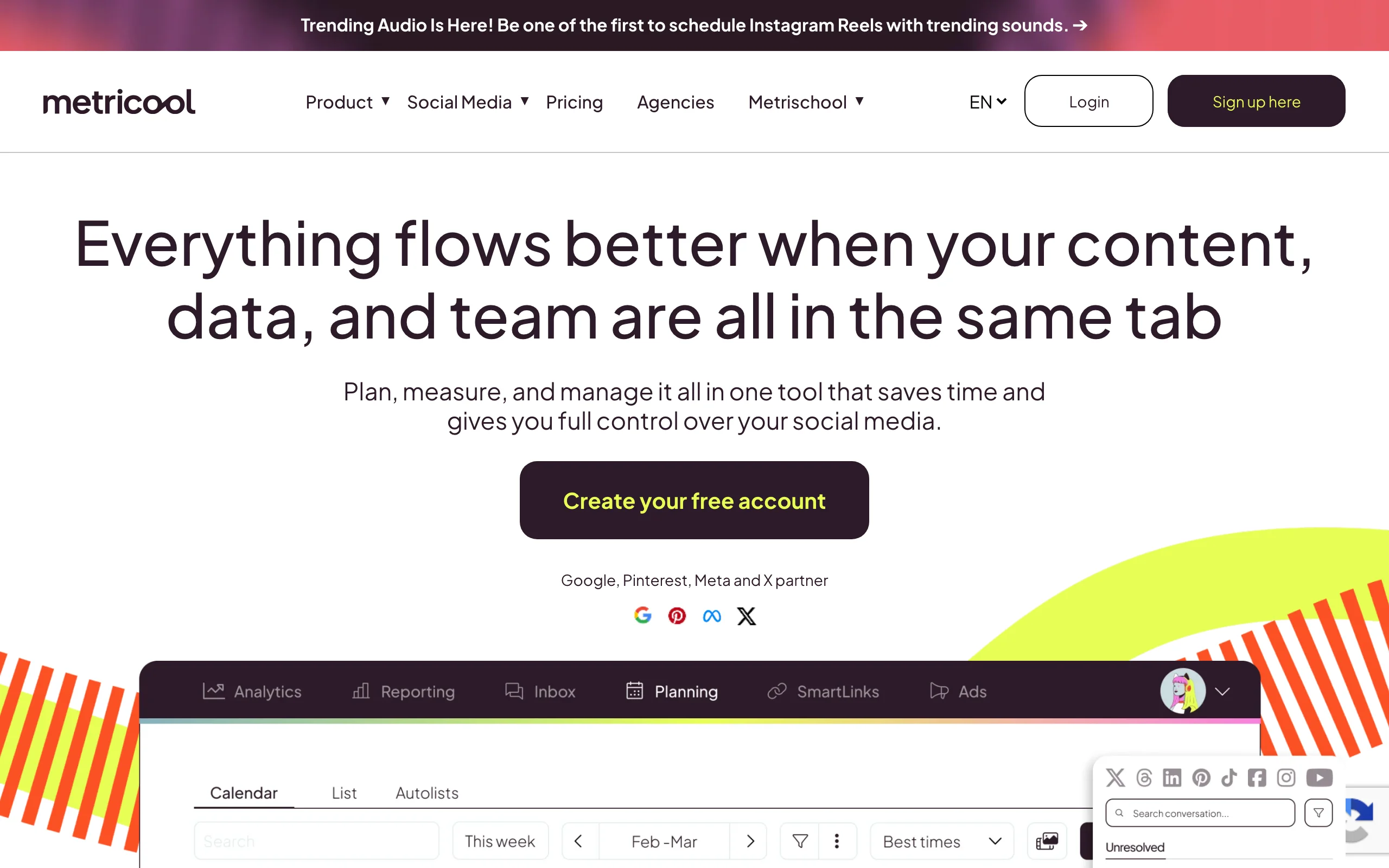 Social Selling Tools with Metricool