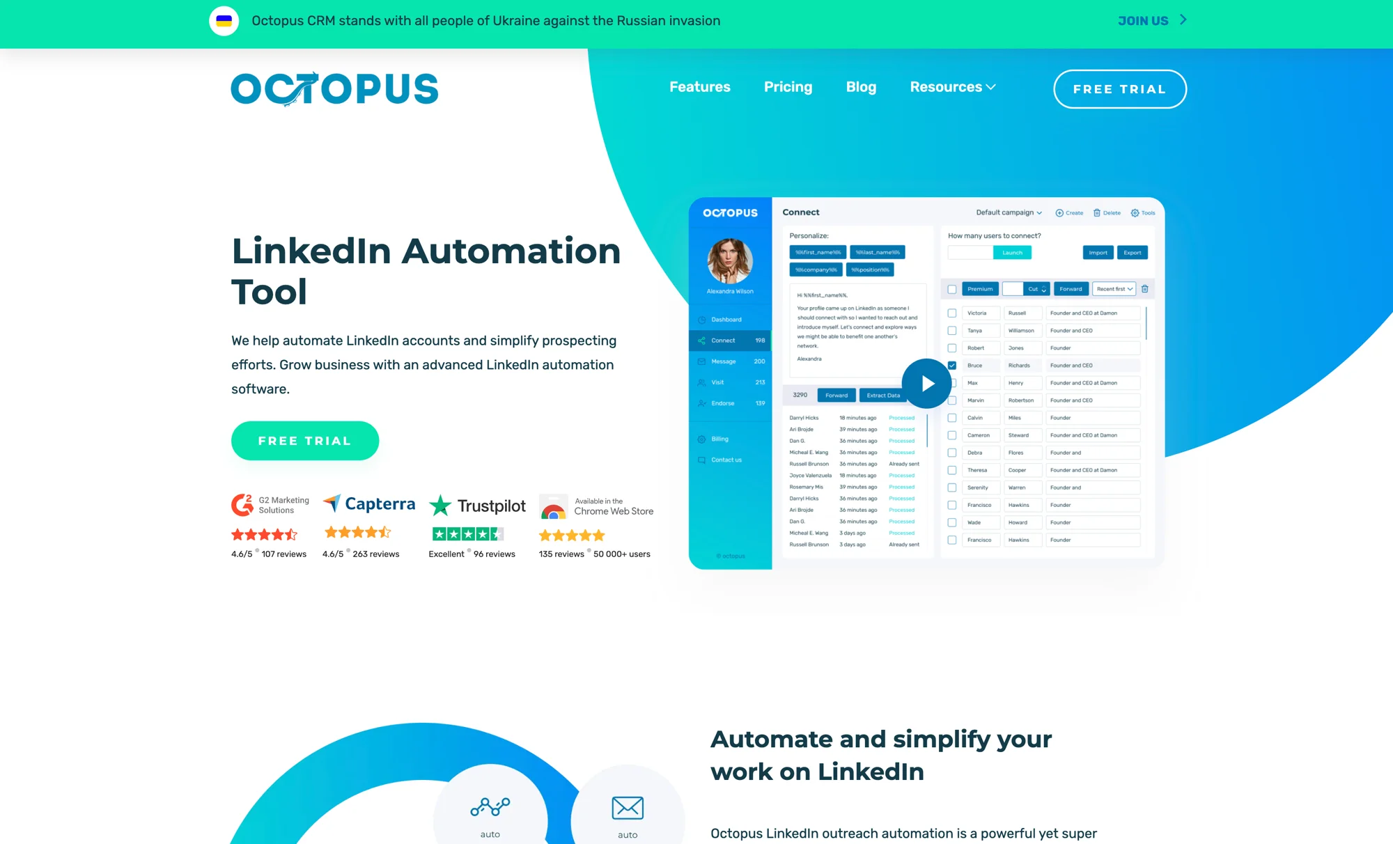 Waalaxy Alternatives with Octopus CRM